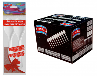 Lüks Plastik Kaşık 10 Adetli