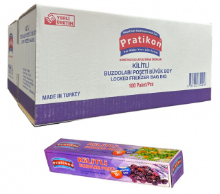 Kilitli Buzdolabı Poşeti Büyük Boy 
