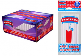 Kağıt Sargılı Pipet 25 Adetli