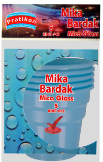 Lüks Plastik Bardak Sert Renkli 5 Adetli